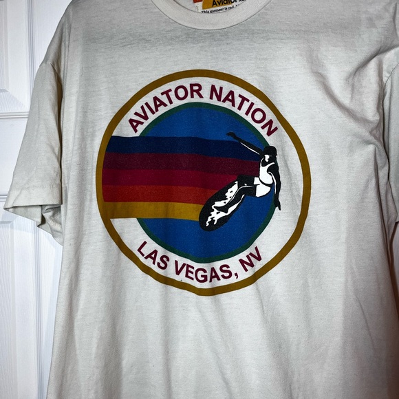 Aviator Nation Short Sleeve Tees - Pink, Green, White - Picture 12 of 14